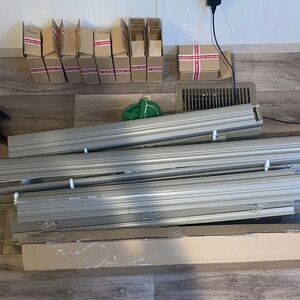 Driftwood Gray Cordless Premium Faux Wood blinds with 2.5 in Slats